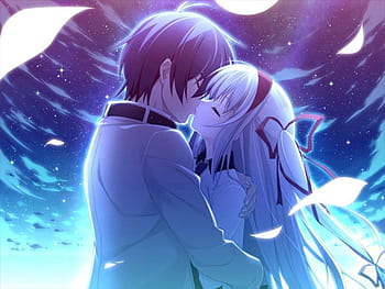 Anime couple - kiss Wallpaper Download