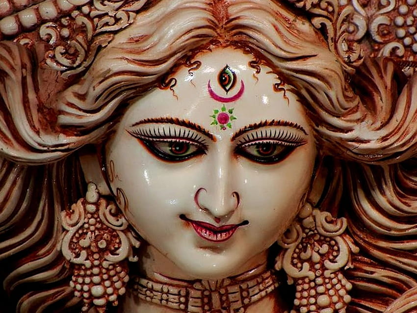 Maa Durga Gesicht, Durga Maa Gesicht HD-Hintergrundbild