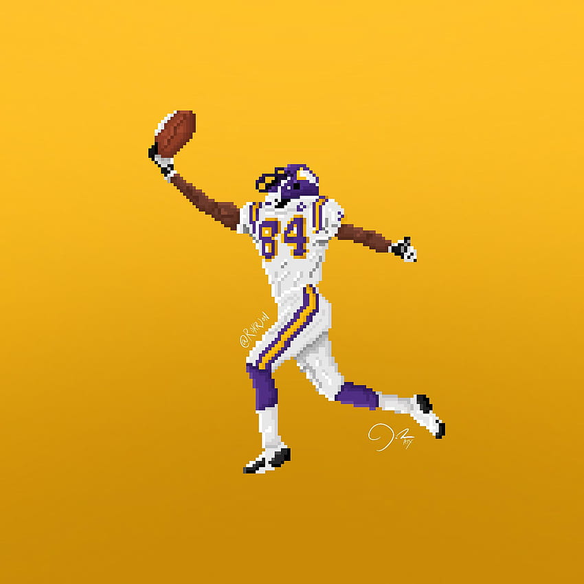 I'm a pixel artist from Austin TX and I just finished up this pixel Randy Moss... thought you Vikings fans might enjoy it, randy moss vikings HD phone wallpaper