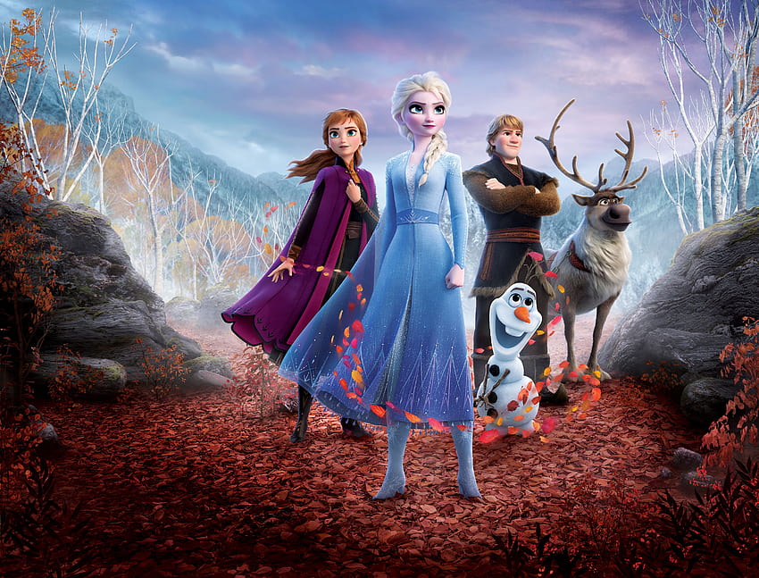Frozen 2 ราชินีเอลซ่า อันนา โอลาฟ คริสตอฟฟ์ วอลต์ ดิสนีย์ Frozen 2 แอนนา วอลล์เปเปอร์ HD
