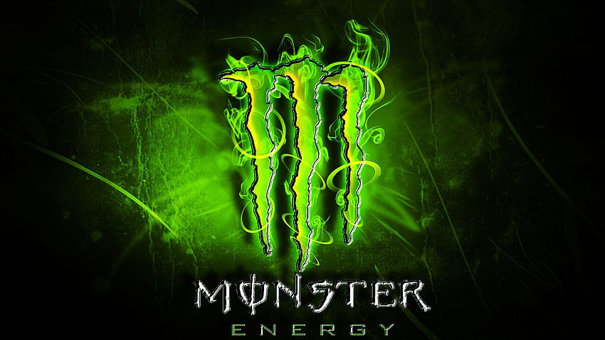 monstre, logo, énergie, vert ::, logo énergie monstre Fond d'écran HD