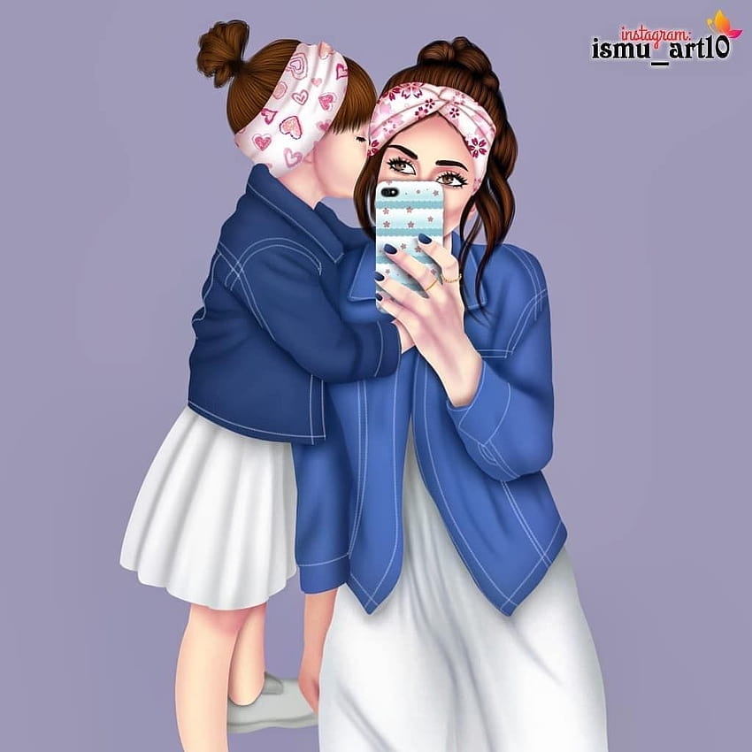 Mother and daughter drawing HD wallpapers | Pxfuel