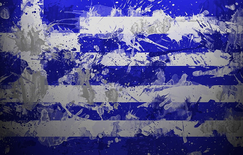 paint, Greece, flag, Hellenic Republic, Hellenic Republic , section текстуры, flag greece HD wallpaper