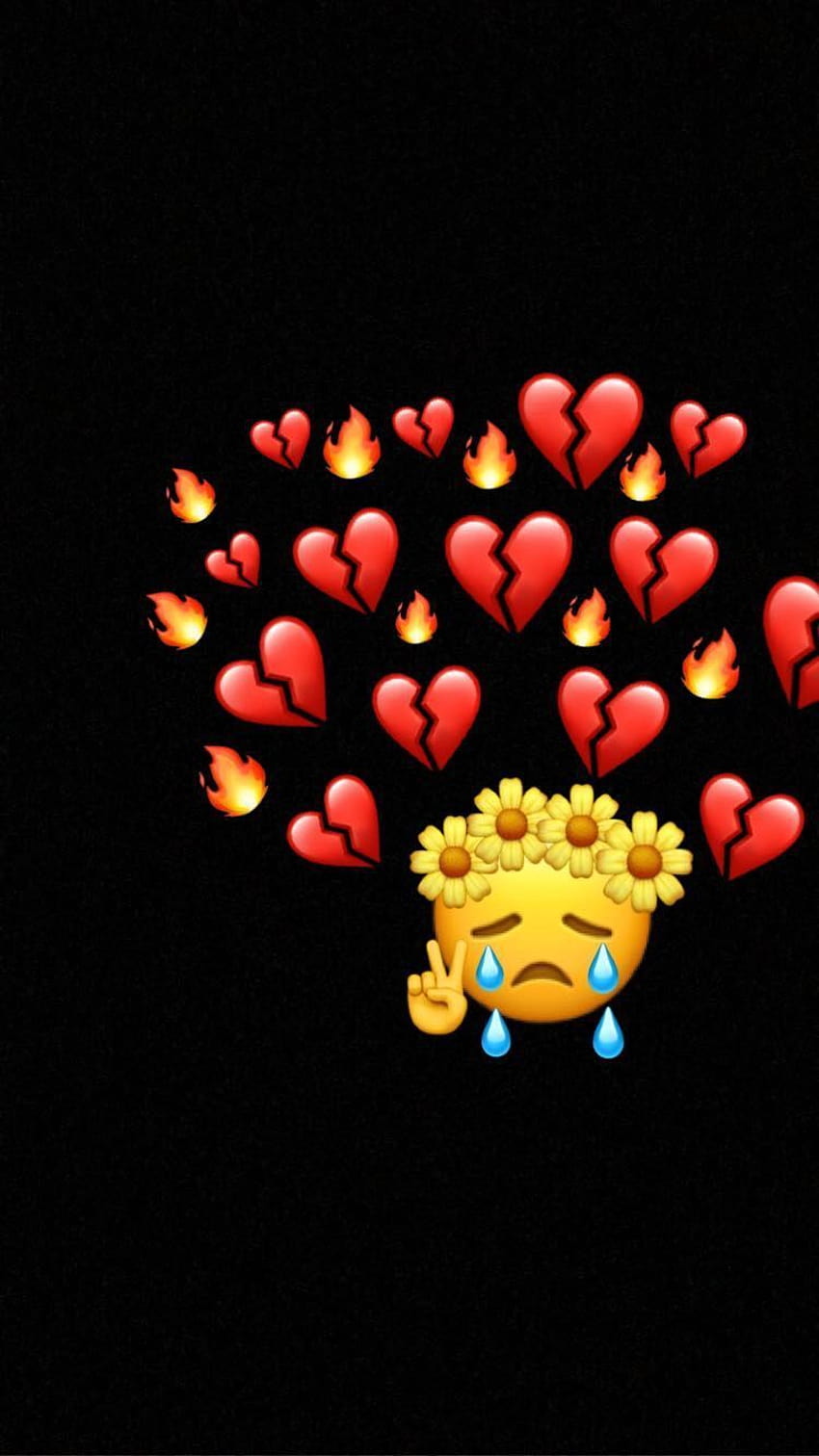 Heart Broken, broken heart emoji HD phone wallpaper | Pxfuel