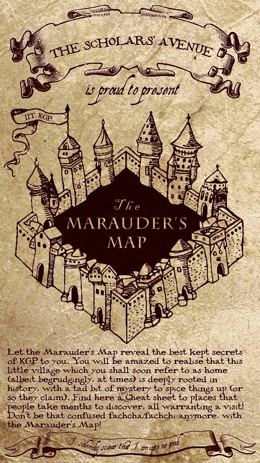 Here's an awesome Marauder's Map wallpaper I found! : r/harrypotter