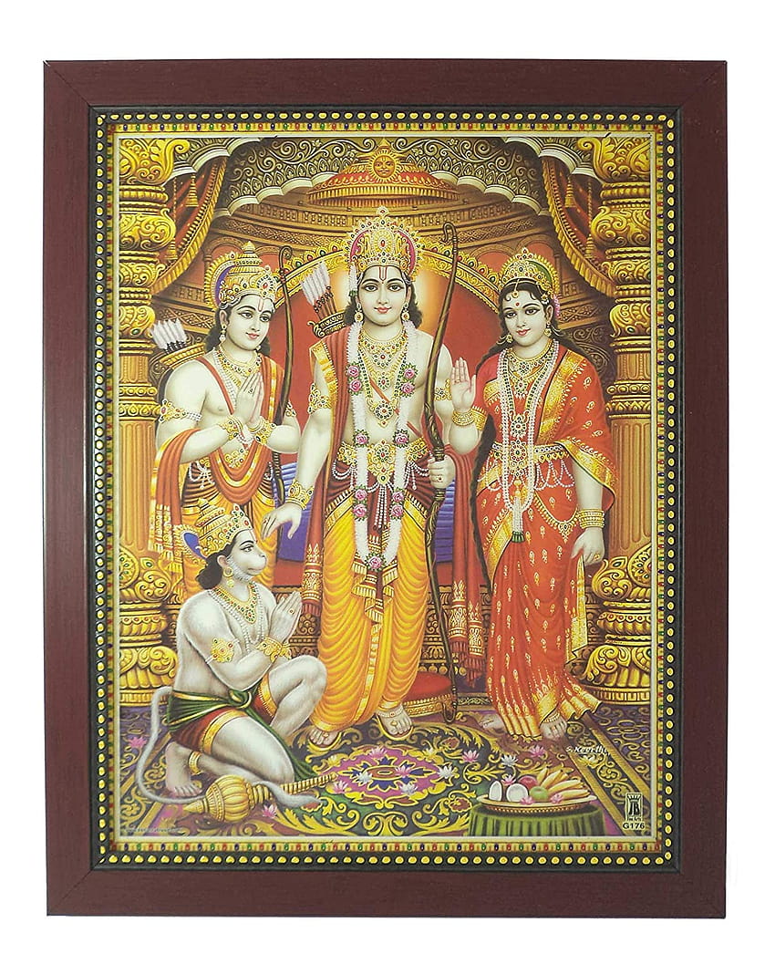 Buy Lord Ram Laxman Sita Hanuman Frame, ram sita hanuman HD phone wallpaper