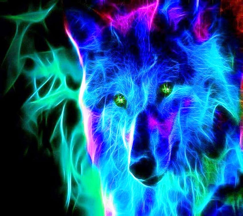 Wolf by _Savanna_, glowing wolf HD wallpaper | Pxfuel