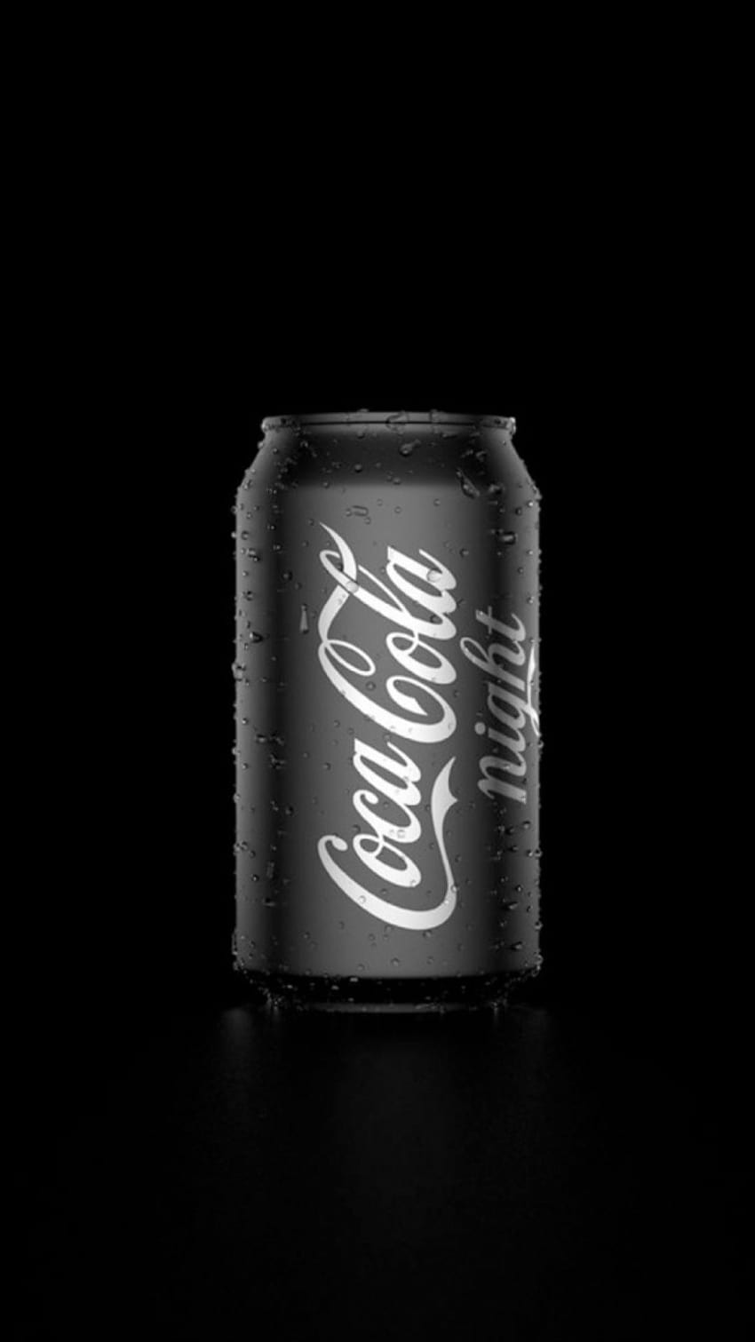 Coca Cola, lata de coca cola negra mate fondo de pantalla del teléfono
