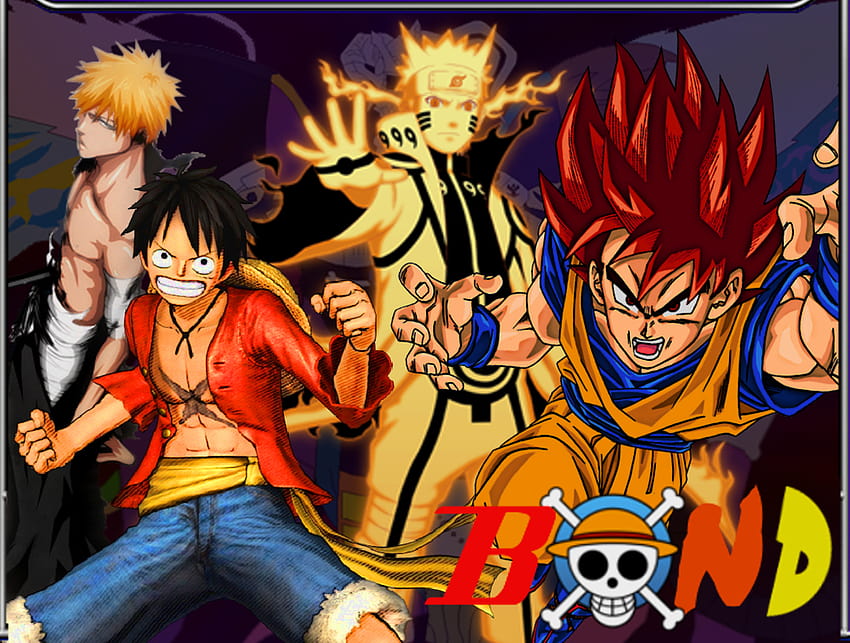 Goku Naruto Luffy Ichigo, аниме saitama и goku HD тапет