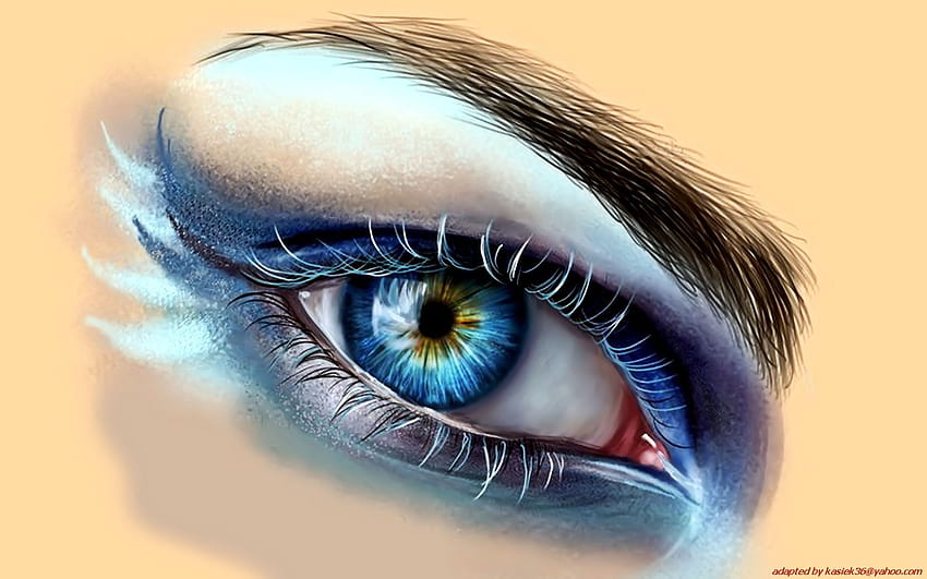 女性の目青い目のアートワーク メイク 1680x1050 高品質、高精細、アイ アート 高画質の壁紙