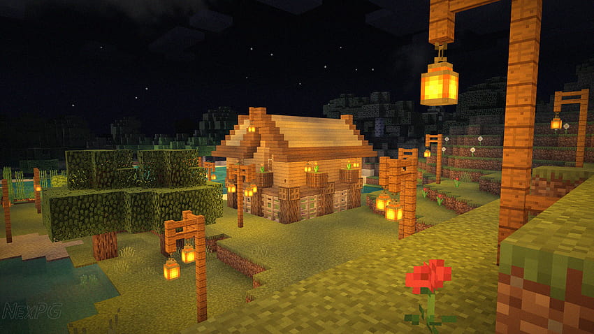Minecraft house in the forest [1920×1080]:, minecraft summer HD wallpaper