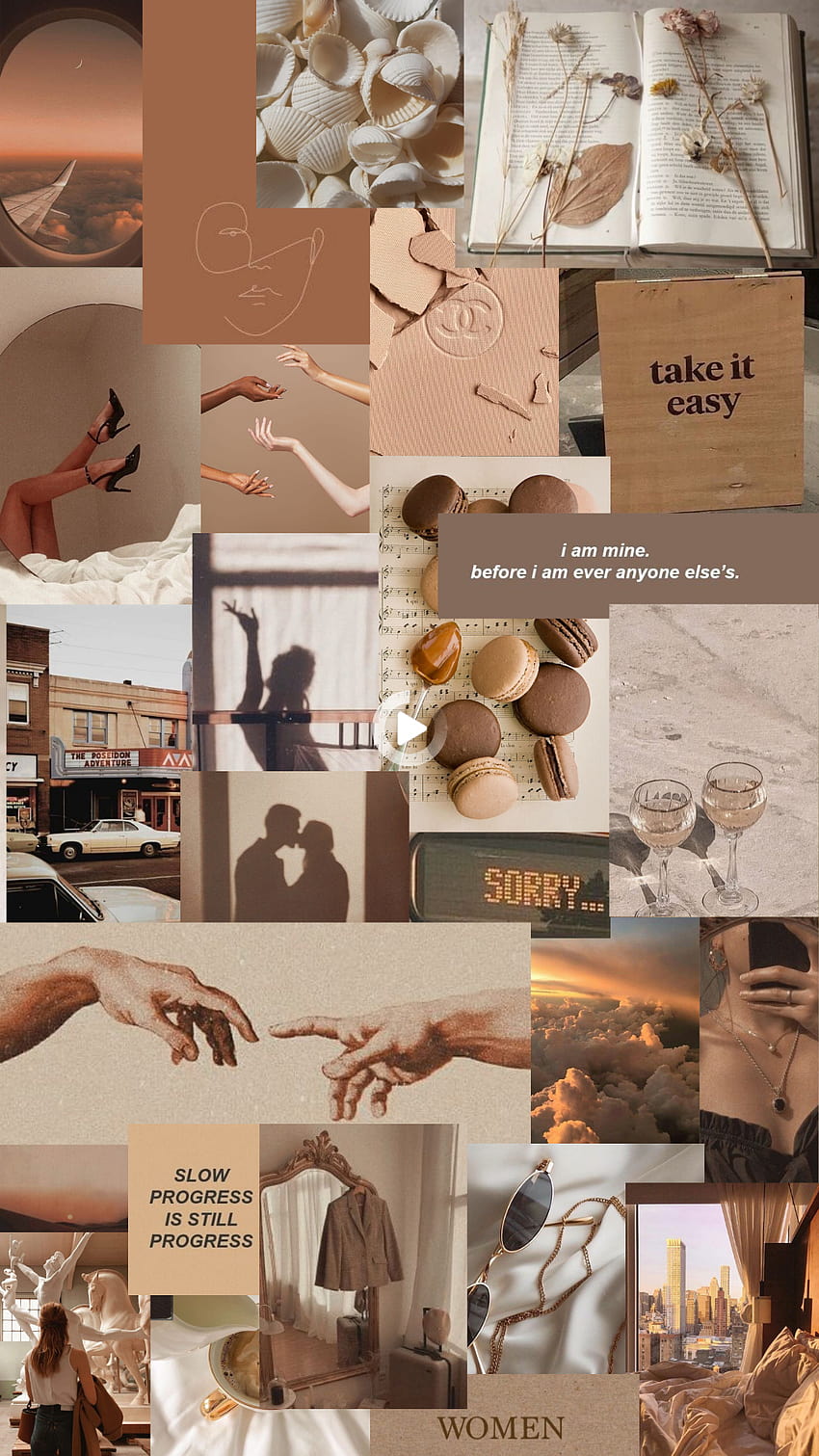 BEIGE AESTHETIC in 2021, beige aesthetic collage HD phone wallpaper ...