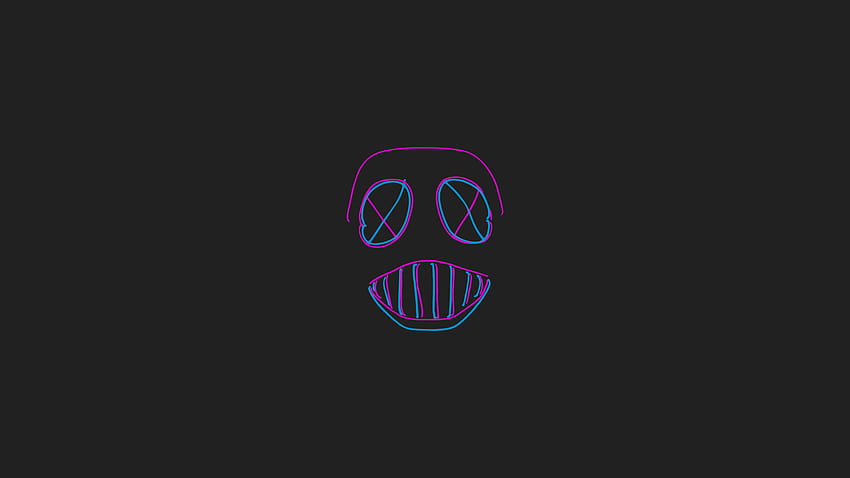Neon Hacker Mask, hacker neon HD wallpaper