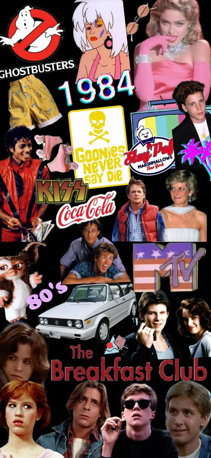 80s Movie Collage, grease aesthetic HD phone wallpaper