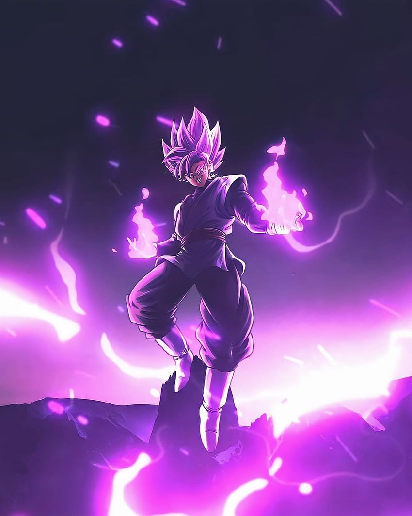 Dragon Ball Edit's의 Mark Abarca, goku anime purple HD 전화 배경 화면