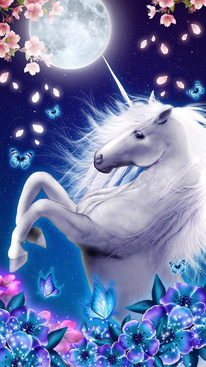 Unicorno sognante, vita fantastica., unicorno fantasy Sfondo del telefono HD