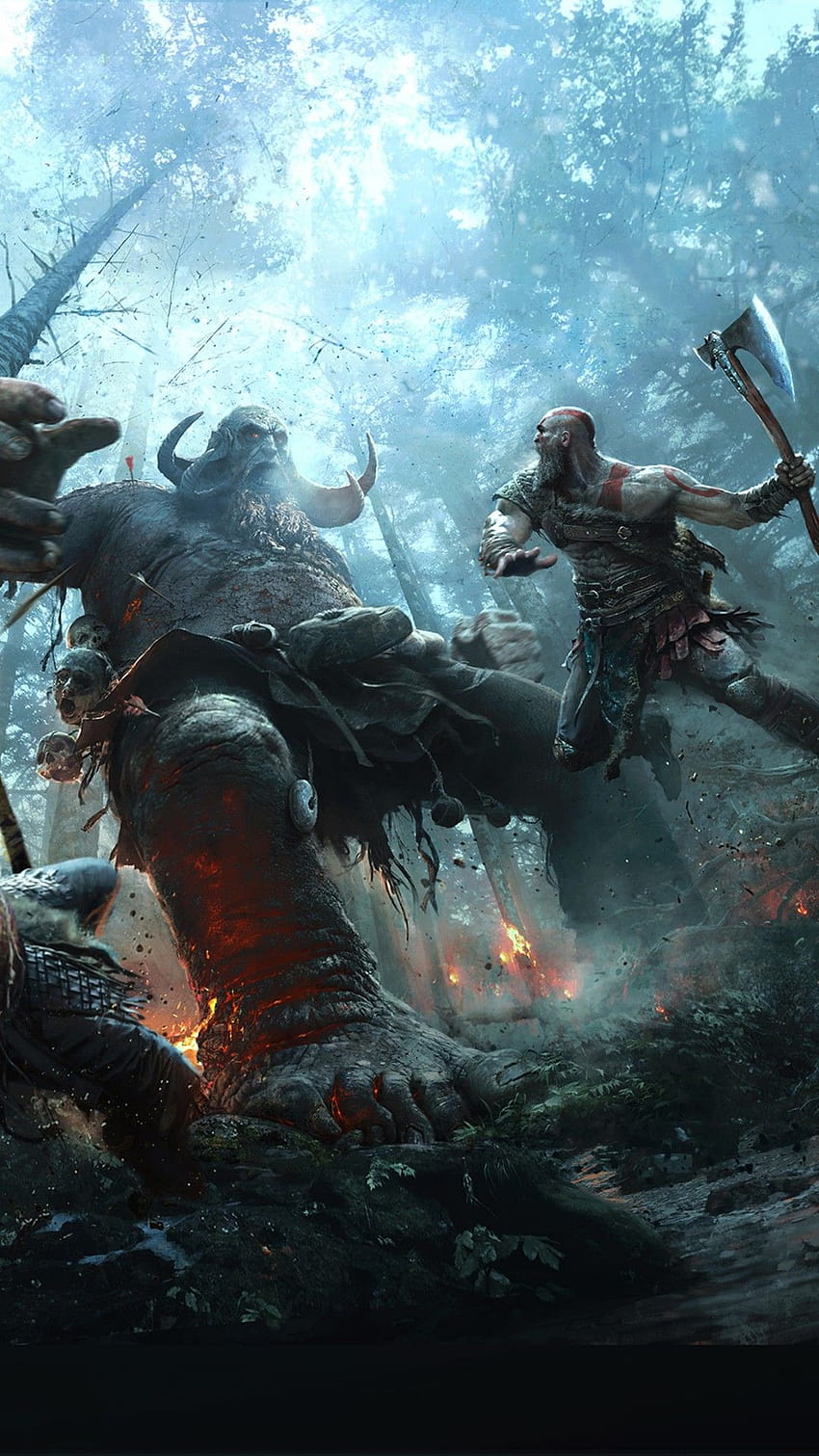 God of War, PS4, Kratos, Son, Atreus, Games, god of war game android mobile HD phone wallpaper