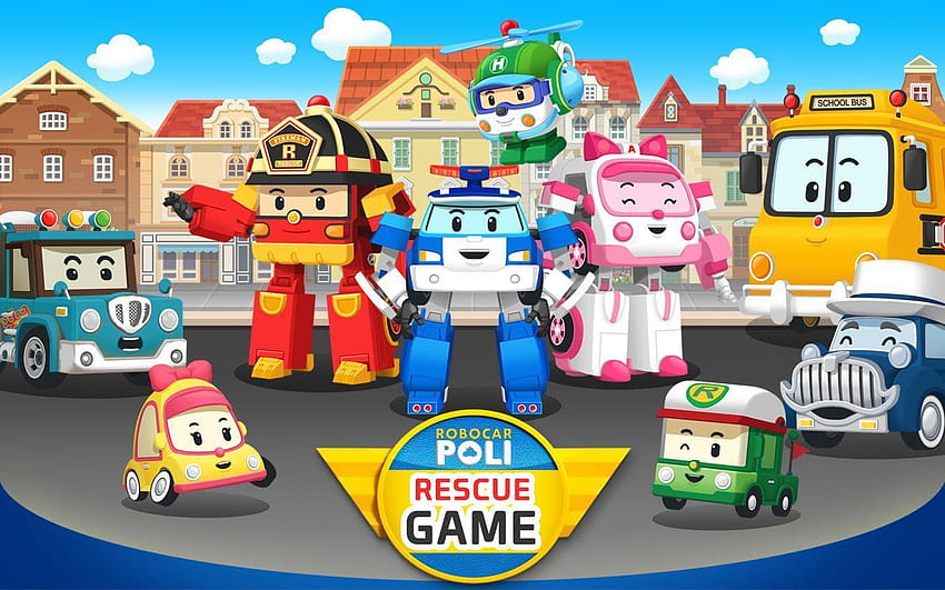 Poli Rescue Game para Android, robocar poli papel de parede HD