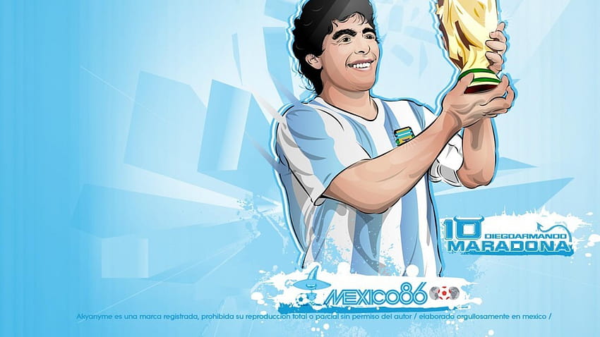 Vector soccer diego maradona football player HD wallpaper