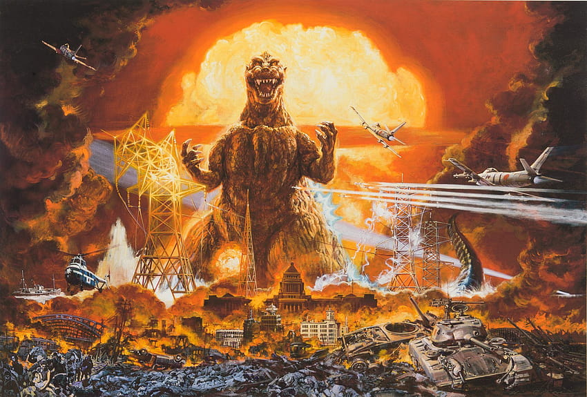 Godzilla 1954, rys. Noriyoshi Ohrai: GODZILLA Tapeta HD