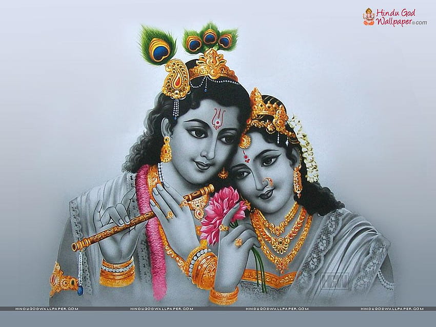 Radha Krishna Black and White HD wallpaper | Pxfuel