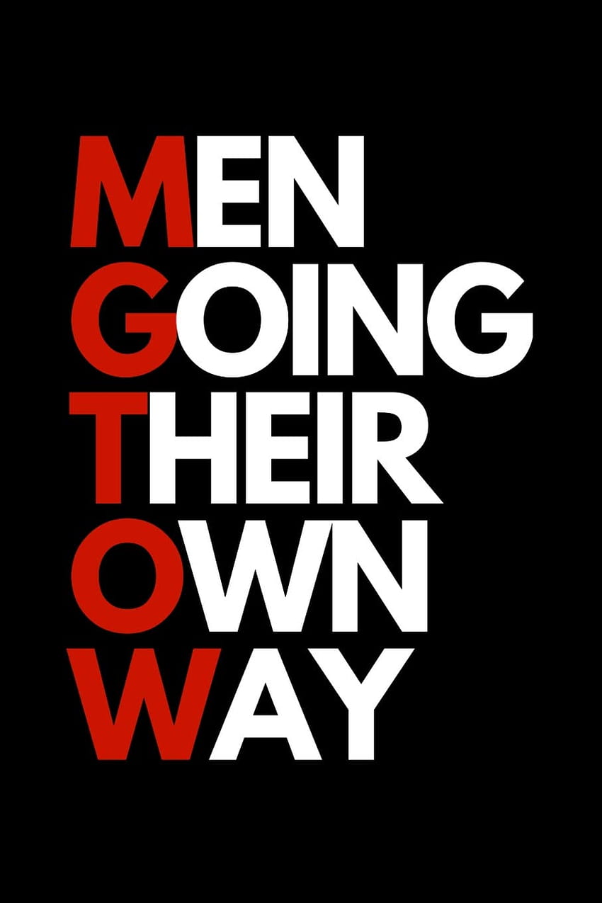 Men Going their Own Way: MGTOW Taccuino a righe: Quaderni, Red Pill: 9781092370318: Libri Sfondo del telefono HD