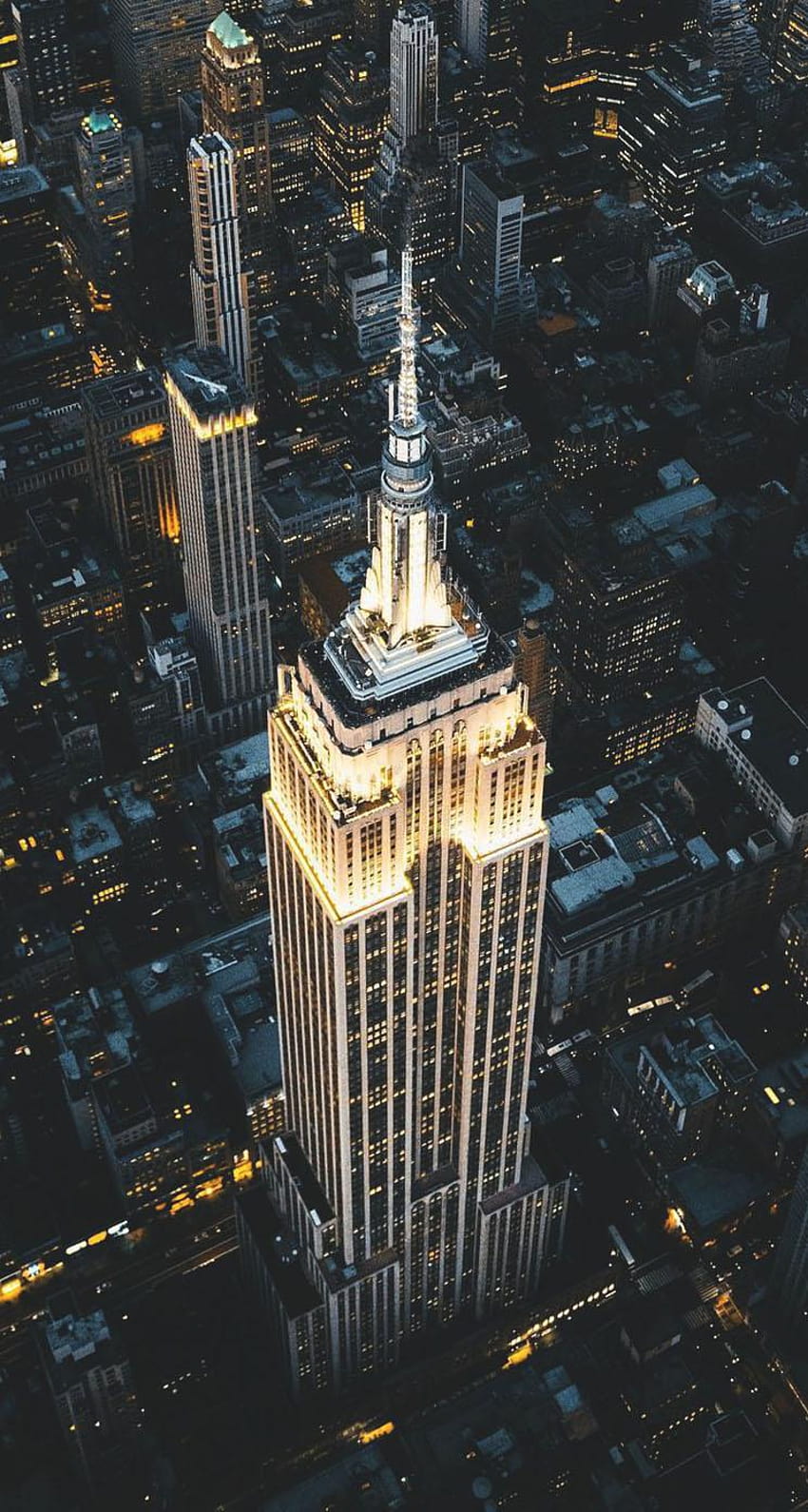 El iPhone » Vista nocturna del Empire State Building, Empire State Building de noche fondo de pantalla del teléfono