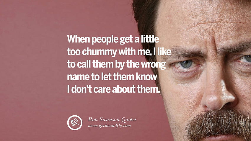 14 Funny Ron Swanson Quotes And Meme On Life HD wallpaper