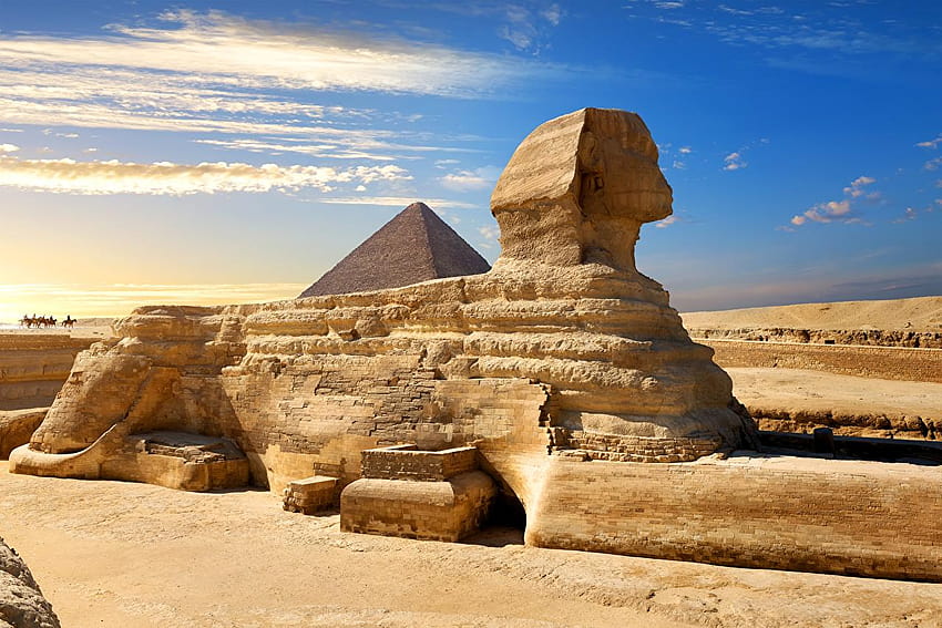 Ägypten Kairo, Große Sphinx der Wüste von Gizeh HD-Hintergrundbild