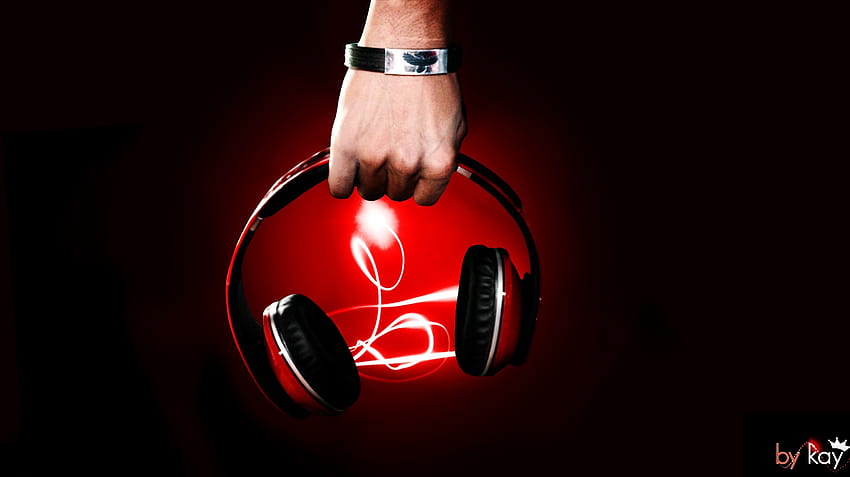 Black Headphones posted by Zoey Anderson, red headset HD wallpaper | Pxfuel