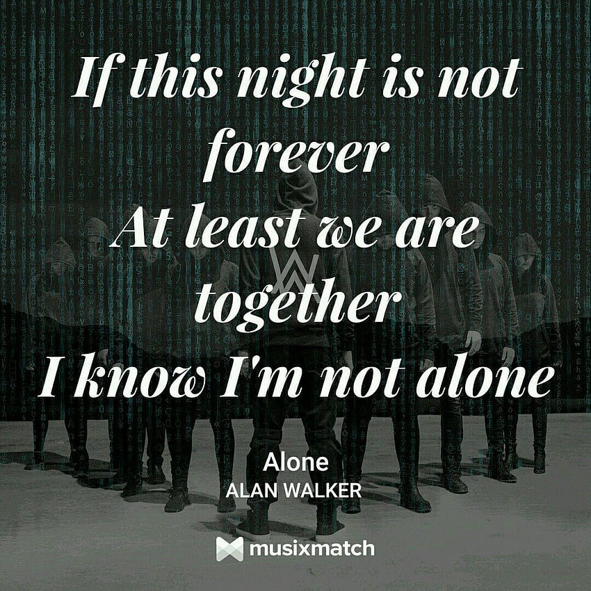 Alan Walker Alone lyrics, darkside alan walker HD phone wallpaper
