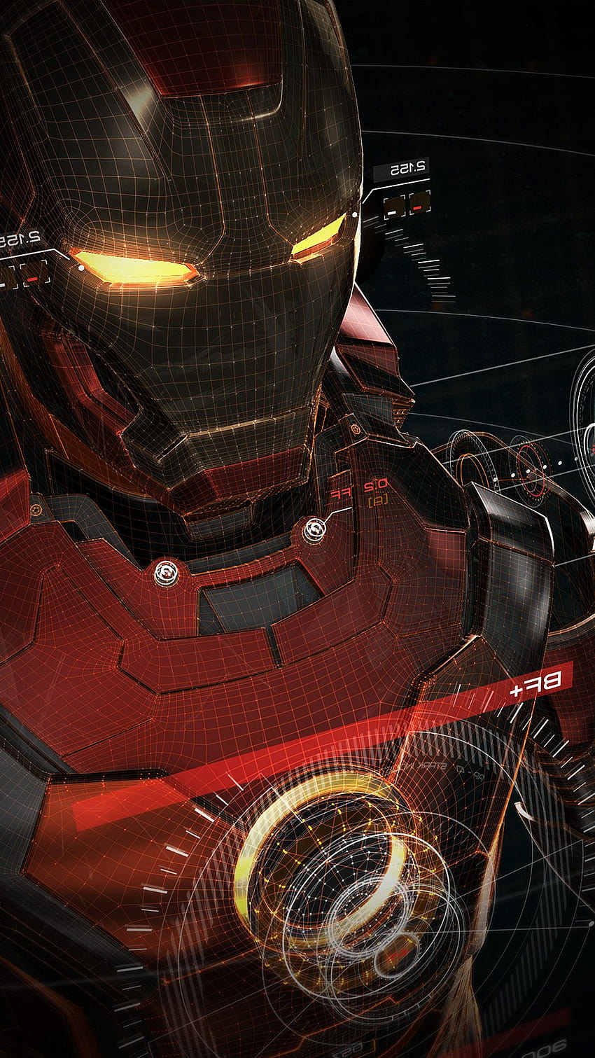 Ironman 3d Red Game Avengers Arte Ilustración Héroe, android black iron man fondo de pantalla del teléfono