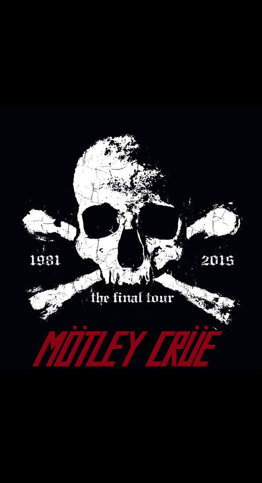 Motley Crue Skull The Dirt iPhone, Mick Mars Tapeta na telefon HD