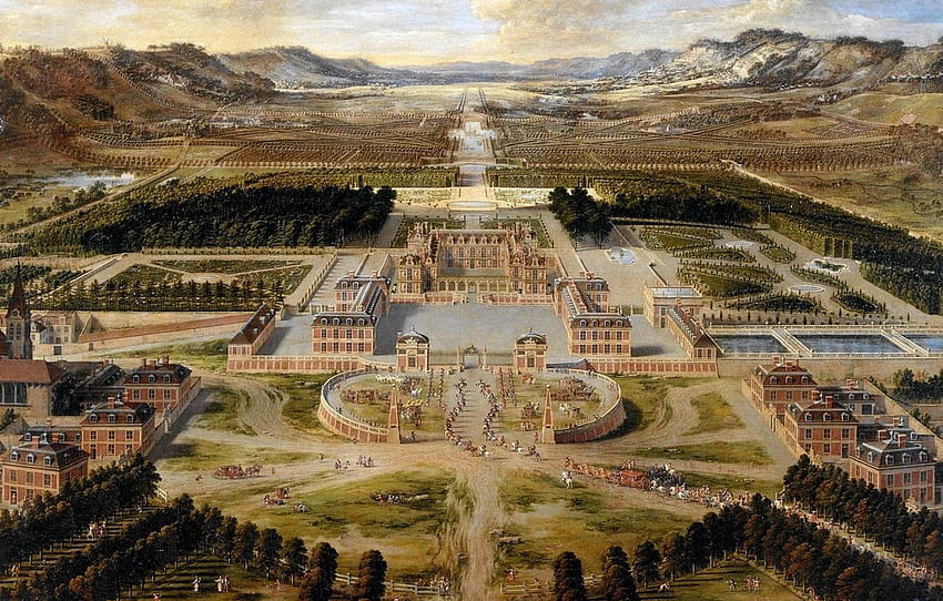lukisan, lukisan, istana Versailles, Pierre Patel , bagian живопись Wallpaper HD