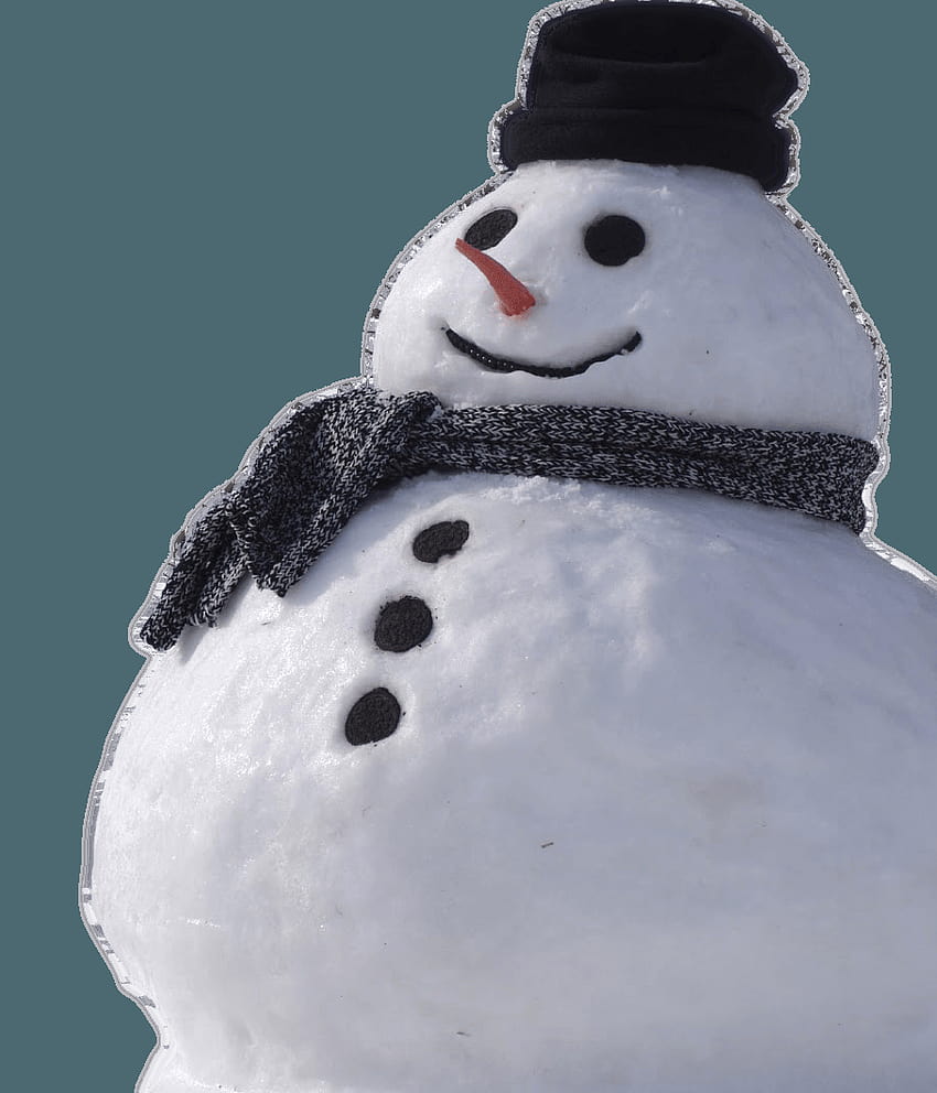 Snowman Real PNG transparan, manusia salju asli musim dingin wallpaper ponsel HD