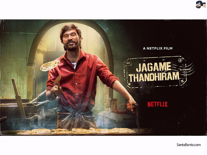 Dhanush`s first look from Netflix`s gangster drama, `Jagame Thandhiram` HD wallpaper