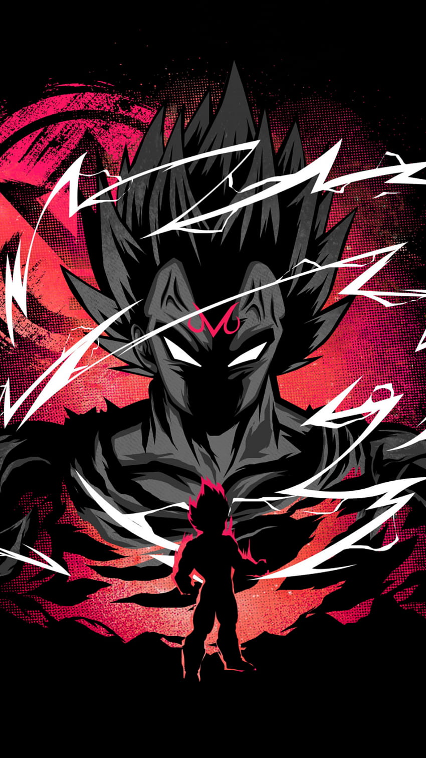 Vegeta , Dragon Ball Super, Black background, Anime, dark vegeta HD phone wallpaper