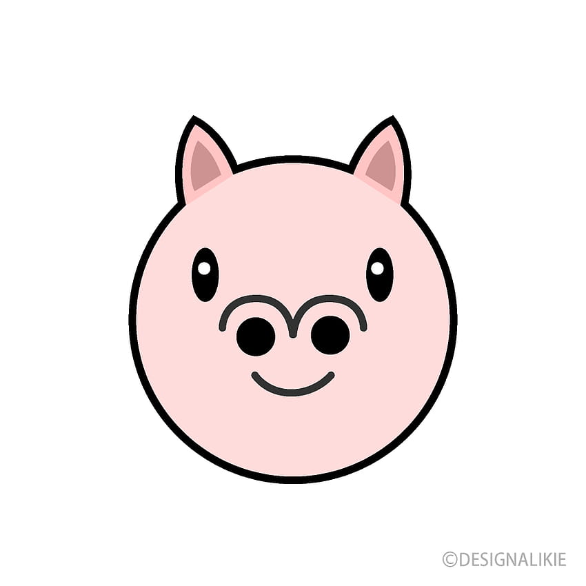 Simple Pig Face Clipart PNG ｜Illustoon, maiale grasso Sfondo del telefono HD
