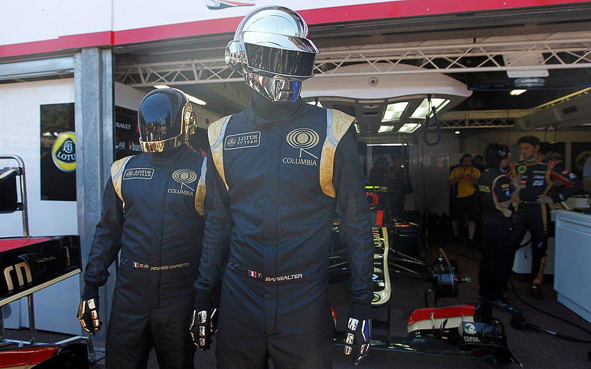Daft Punk Formula One Helmets Kimi Raikkonen Lotus F1 Team Music HD wallpaper