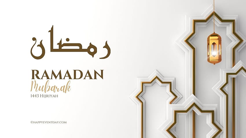 Ramadan Mubarak 2022 Tarjetas de felicitación fondo de pantalla