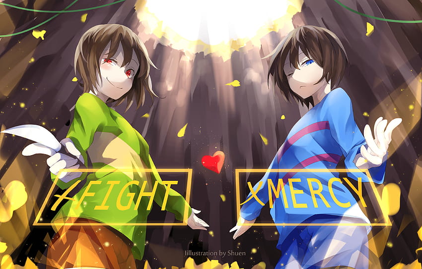 Live wallpaper [ Music responsive ] [ HDR 4K ] Frisk and Chara from DOWNLOAD