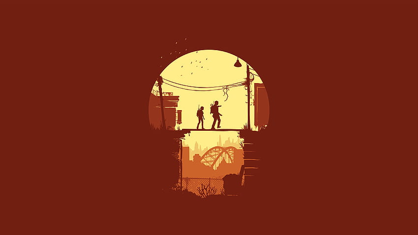 Joel and Ellie The Last Of Us Minimal , Minimalist, 미니멀리스트 더 라스트 오브 어스 HD 월페이퍼