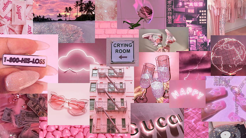 Pink Aesthetic Collage Cute Pretty [2880x1800] for your , Mobile & Tablet, ตัดปะสีชมพูอ่อน วอลล์เปเปอร์ HD