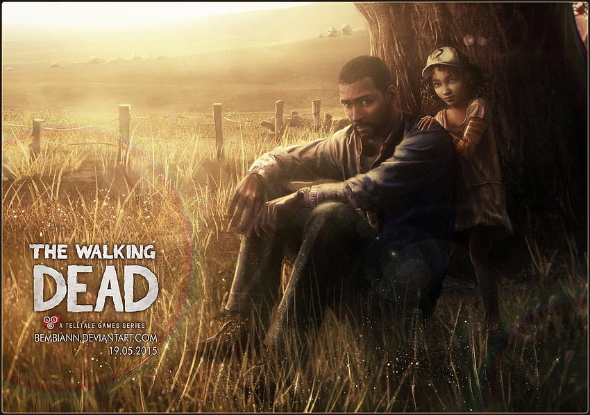 Lee and Clementine, lee the walking dead HD wallpaper