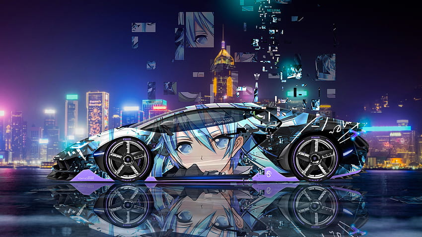 Lamborghini Veneno Anime Bleach Aerography City Car 2014, Blue Lambo HD  wallpaper | Pxfuel