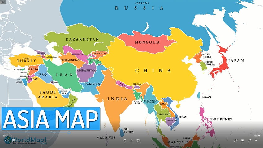 Harita Asya, Asya siyasi haritası HD duvar kağıdı