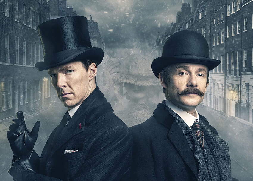 Benedict Cumberbatch y Martin man Sherlock Holmes, Programas de televisión fondo de pantalla