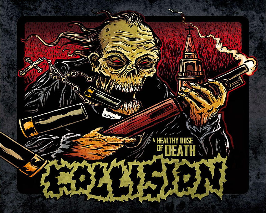COLLISION grindcore thrash metal hardcore heavy gd, trash metal HD wallpaper