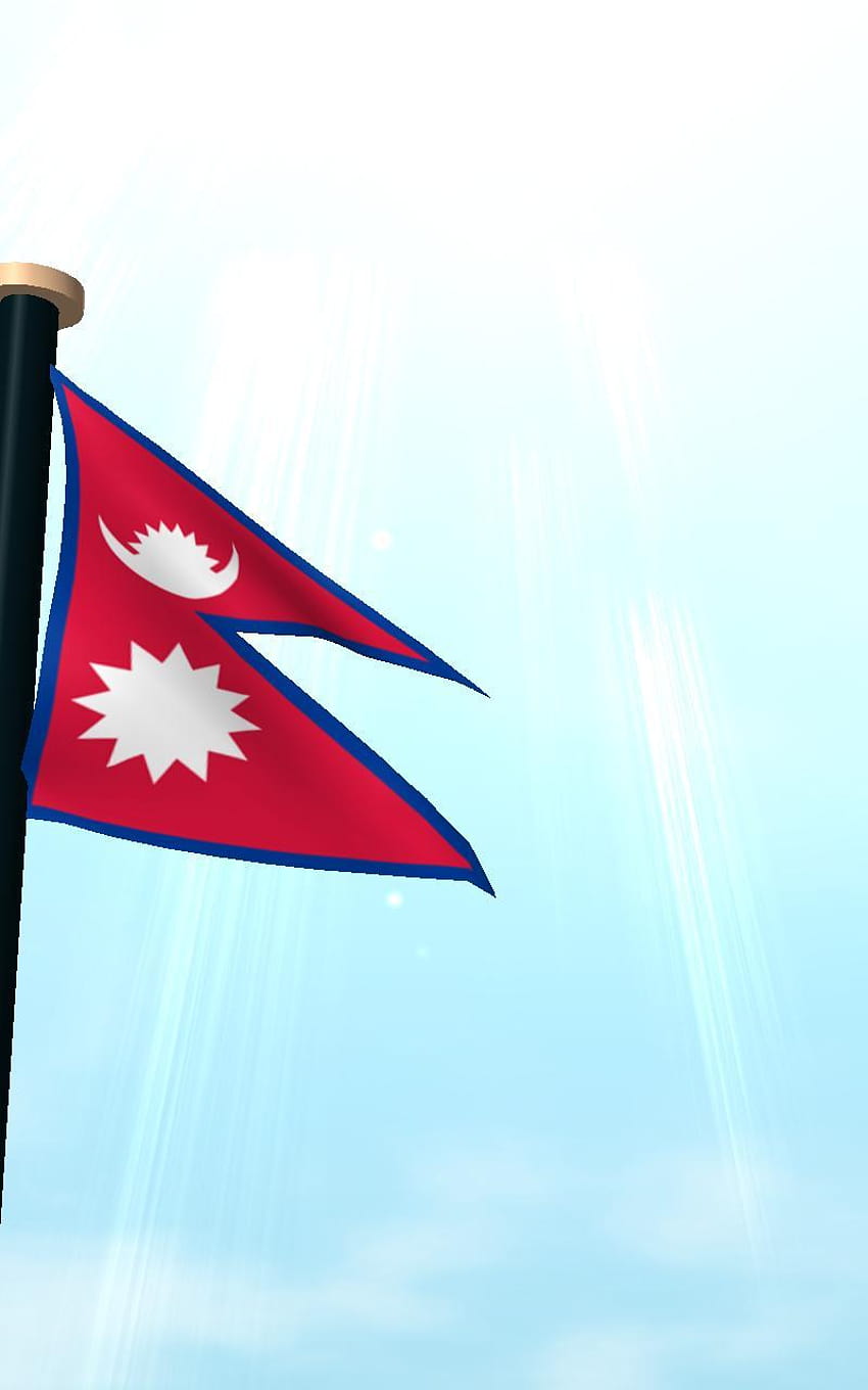 Nepal Flag 3D HD phone wallpaper