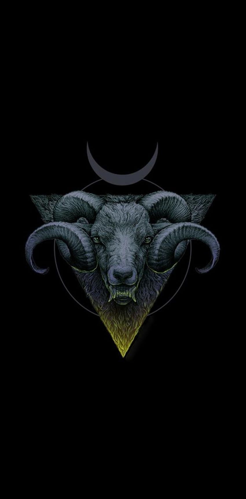 Goat of doom by tudorosehkr, black goat HD phone wallpaper